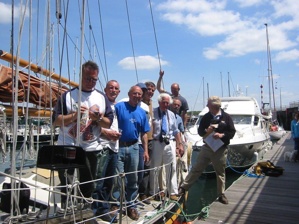 The very first Jester Challenge skippers briefing aboard Black Velvet, 2006. https://jesterchallenge.wordpress.com/